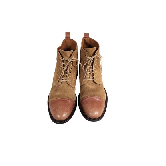 Taft Men\'s Tan Suede Cap Toe Leather Dress Boot Steampunk Old Money EU/43 US/10 main image 7